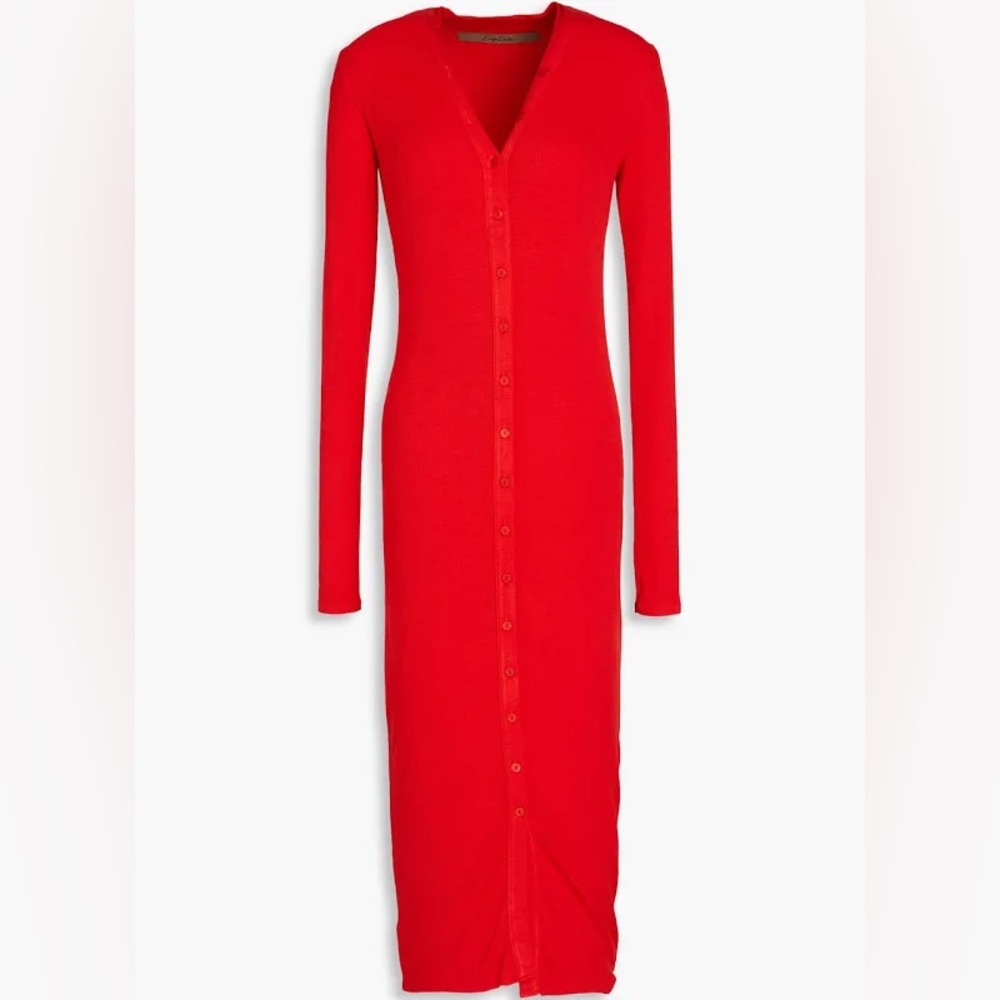 Enza Costa Red Midi Dress